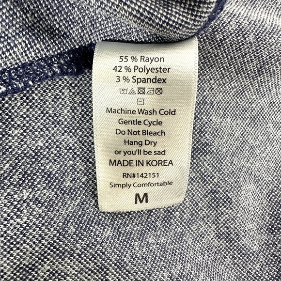 | Lularoe | Blue White Floral Pattern Flowy Knee Length Sleeve Crew Neck Dress - Picture 10 of 11